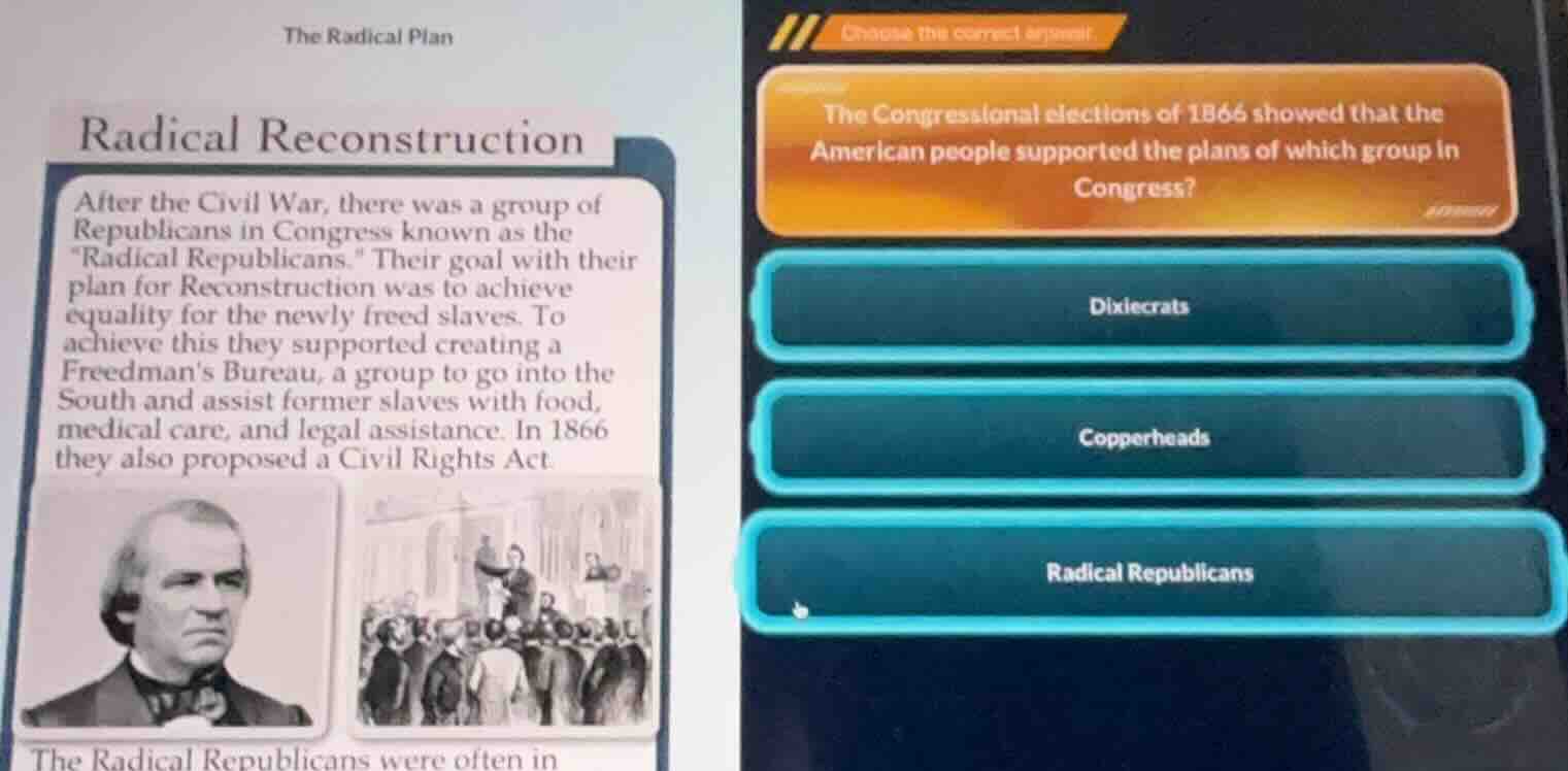 the radical plan radical reconstruction after the civil war, there was …