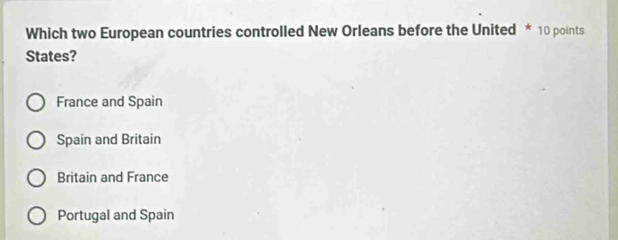 which two european countries controlled new orleans before the united s…