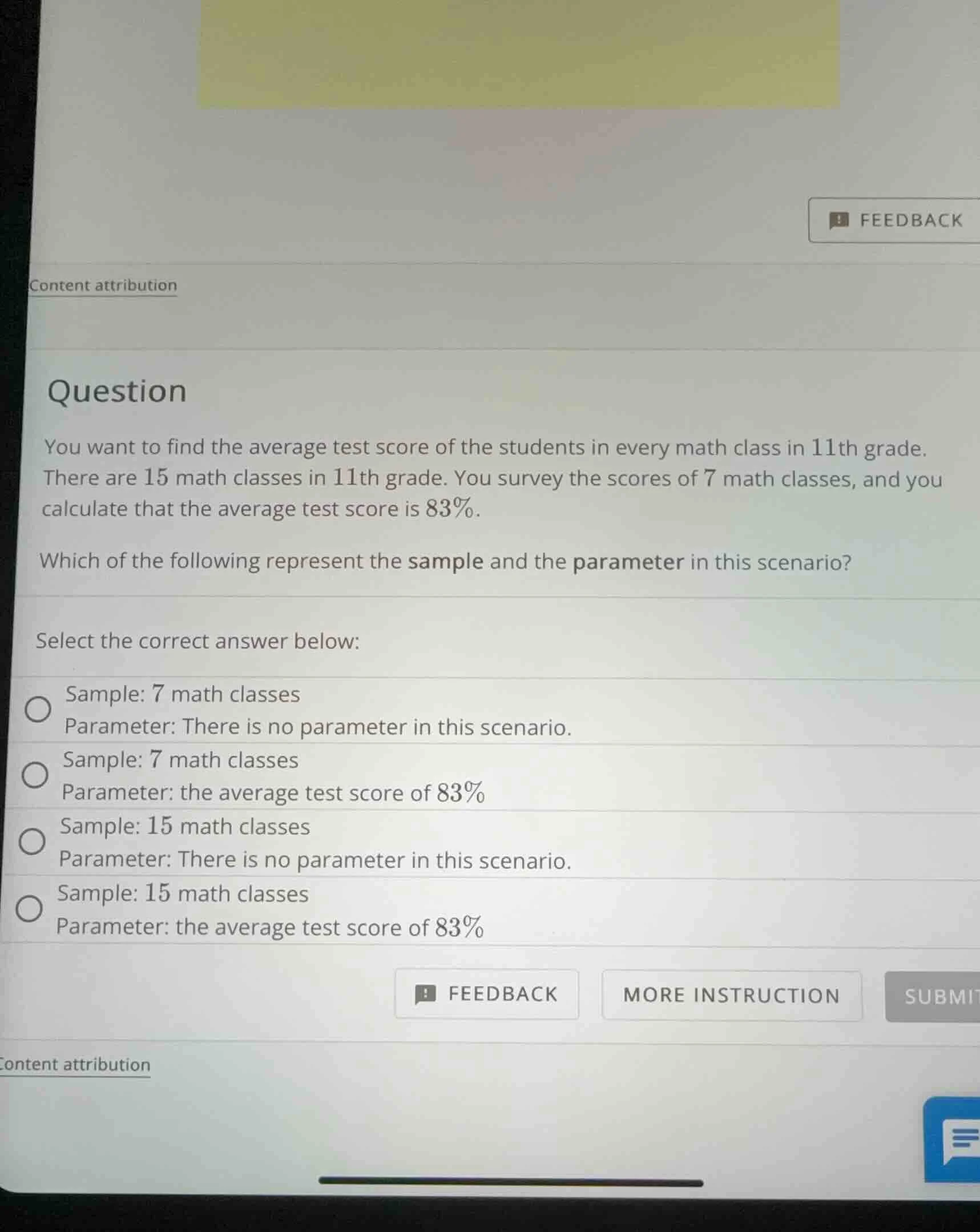 question you want to find the average test score of the students in eve…