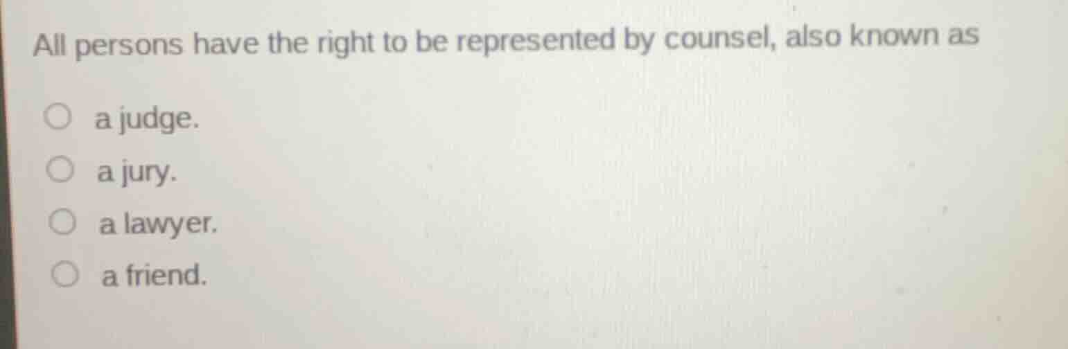 all persons have the right to be represented by counsel, also known as …