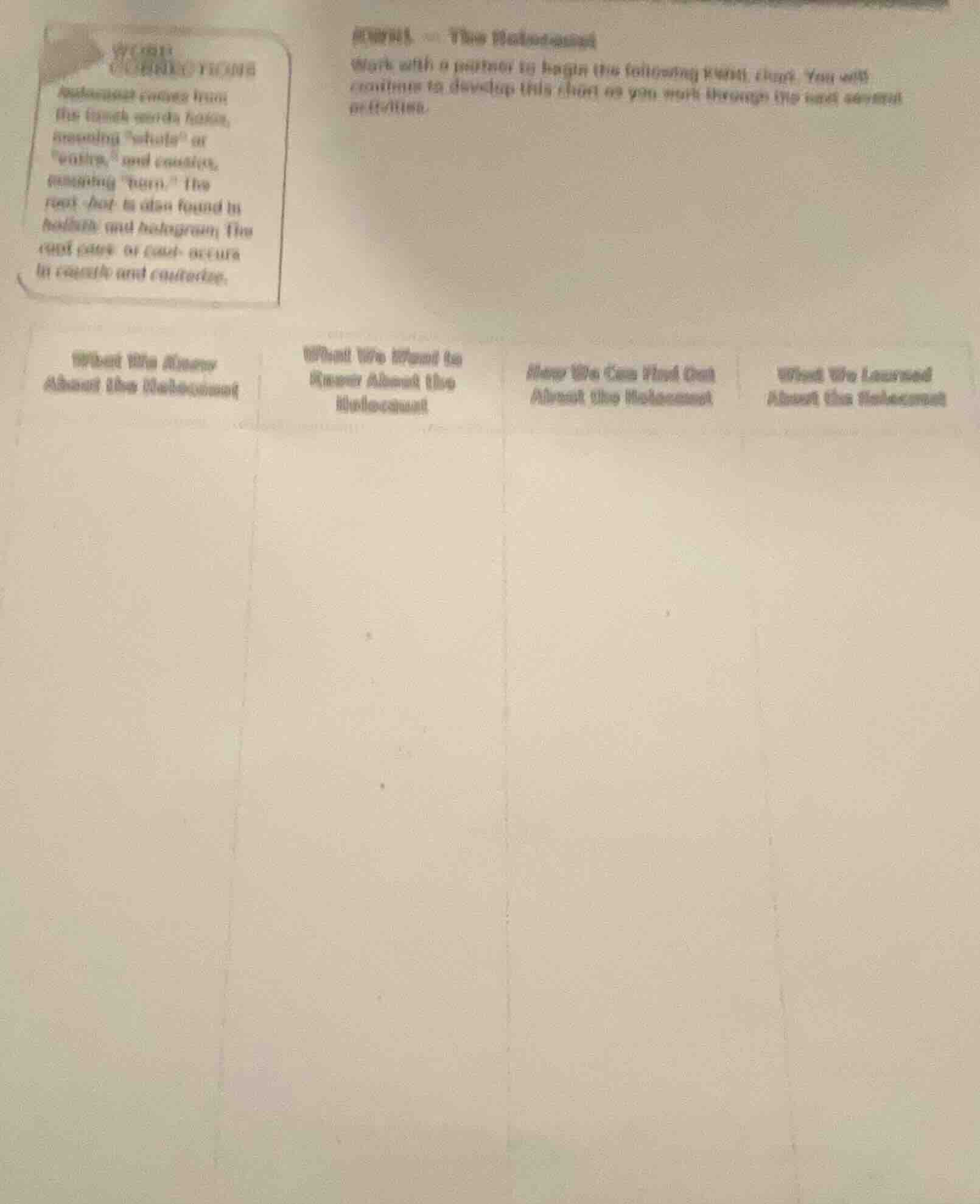 word: genocide genocide comes from the greek words genos, meaning \whol…