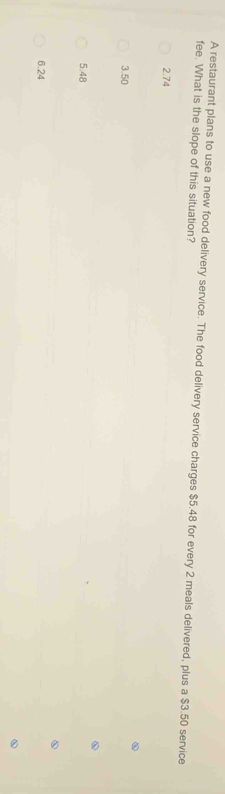 a restaurant plans to use a new food delivery service. the food deliver…