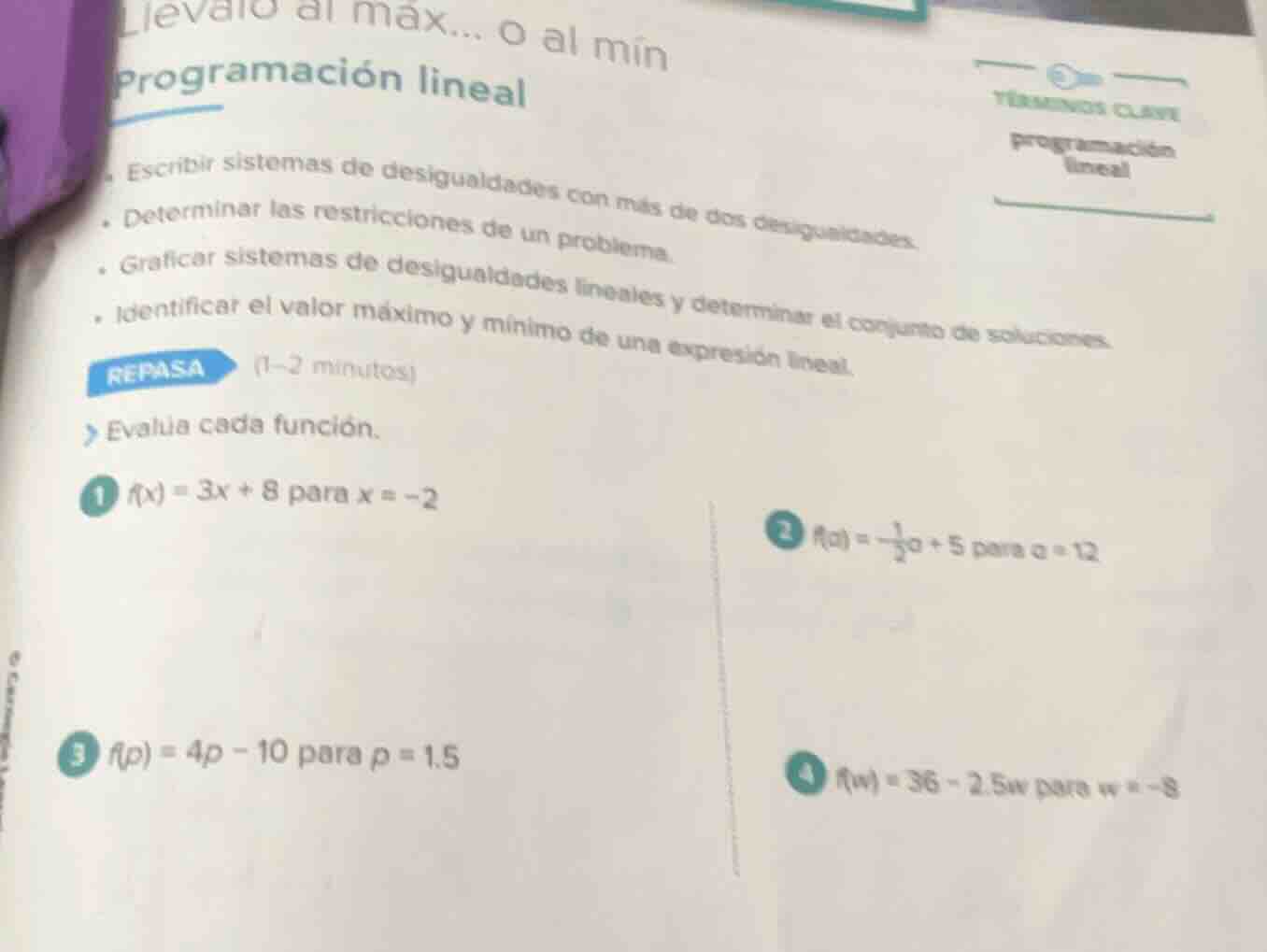 llevato al máx... o al mín programación lineal - escribir sistemas de d…
