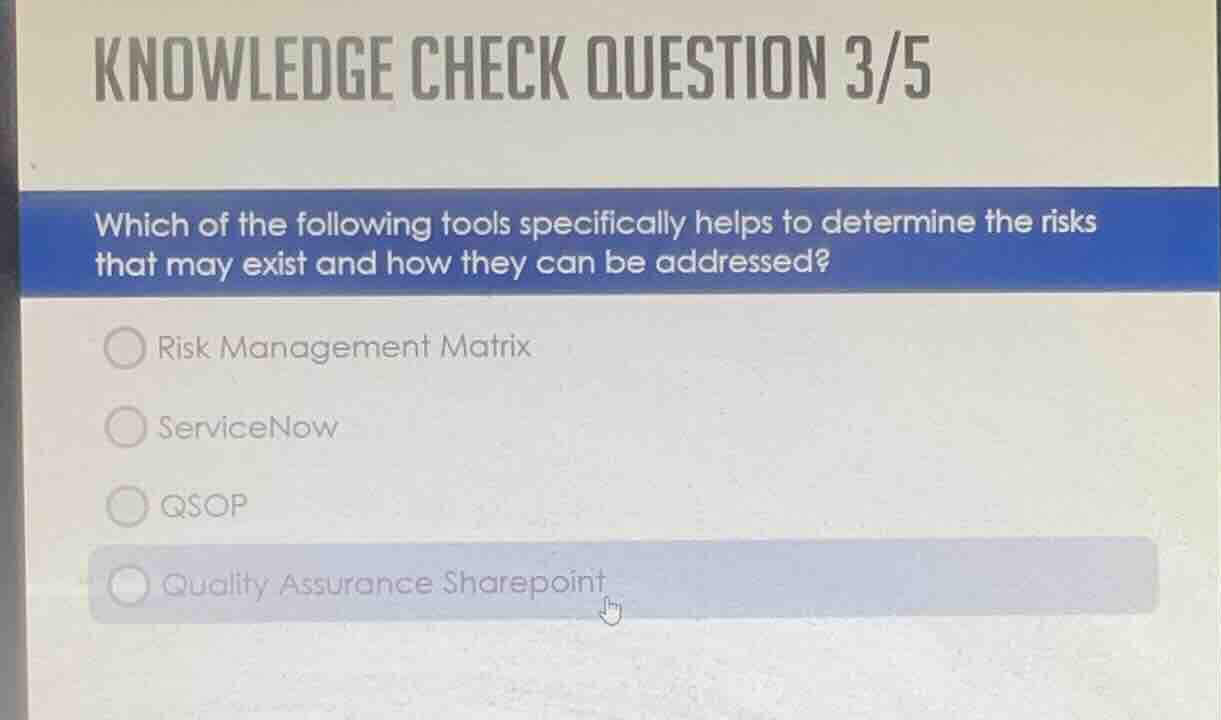 knowledge check question 3/5 which of the following tools specifically …