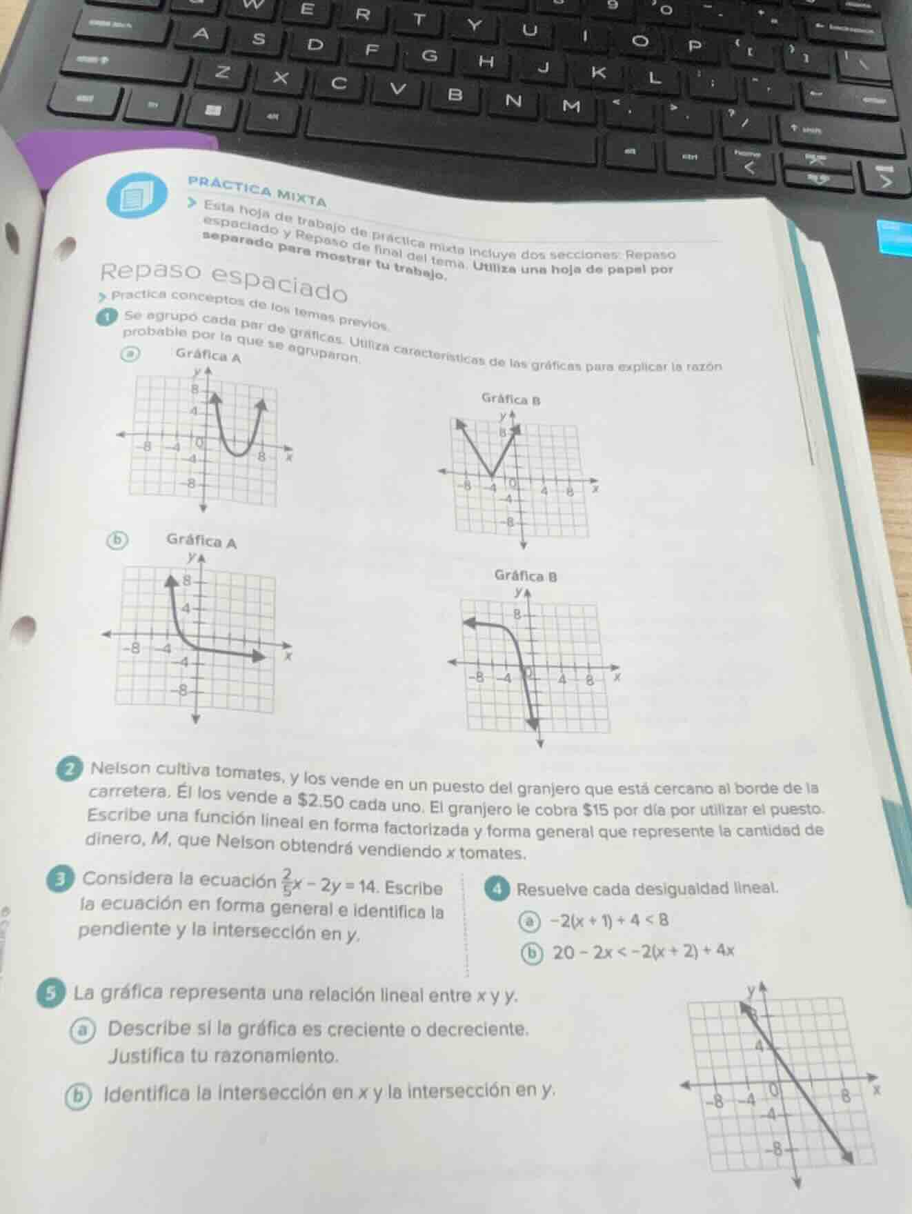 practica mixta esta hoja de trabajo de práctica mixta incluye dos secci…