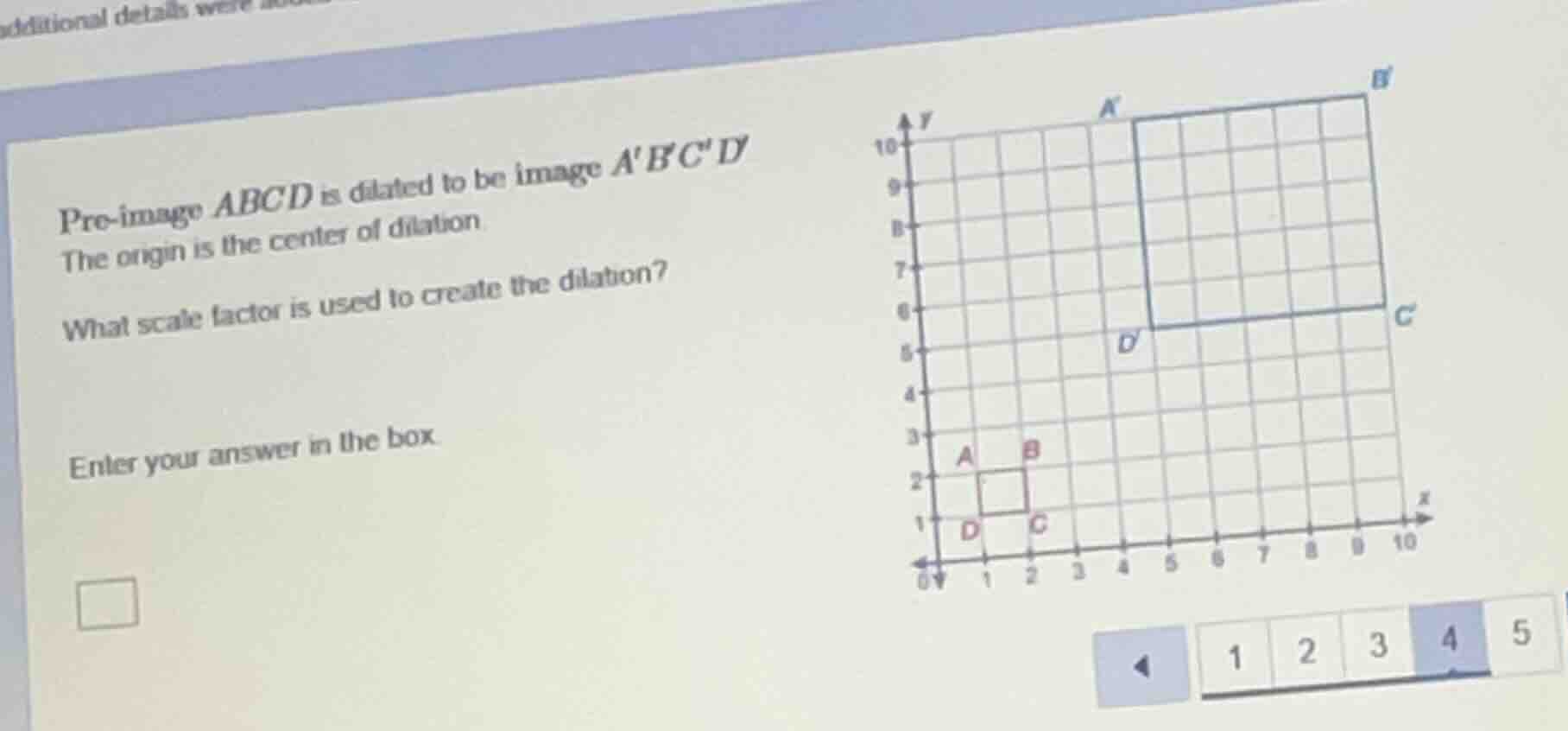 pre - image abcd is dilated to be image abcd the origin is the center o…