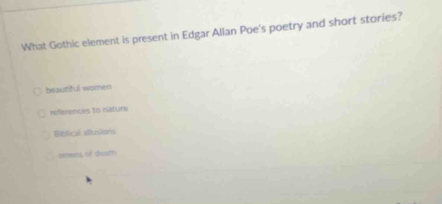 what gothic element is present in edgar allan poe’s poetry and short st…