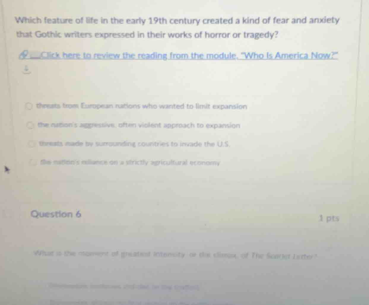 which feature of life in the early 19th century created a kind of fear …
