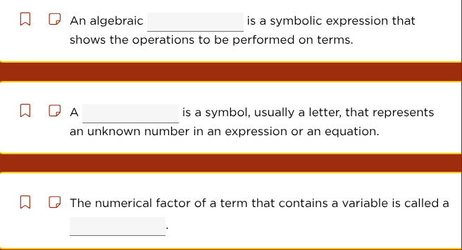 an algebraic _________ is a symbolic expression that shows the operatio…