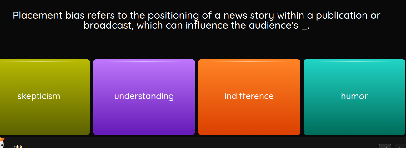placement bias refers to the positioning of a news story within a publi…
