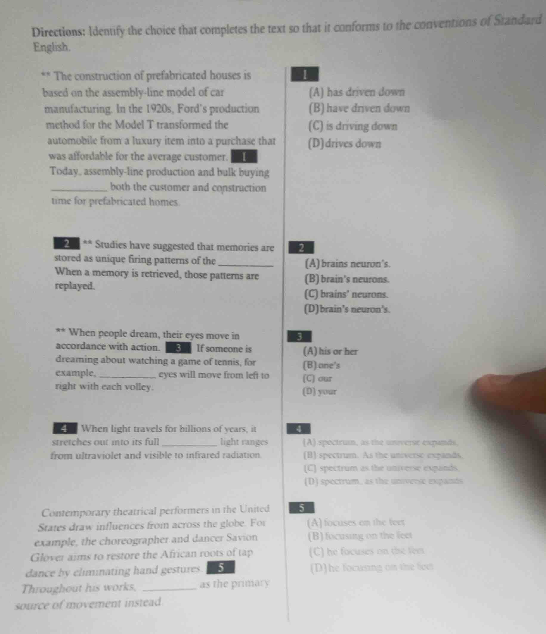 directions: identify the choice that completes the text so that it conf…