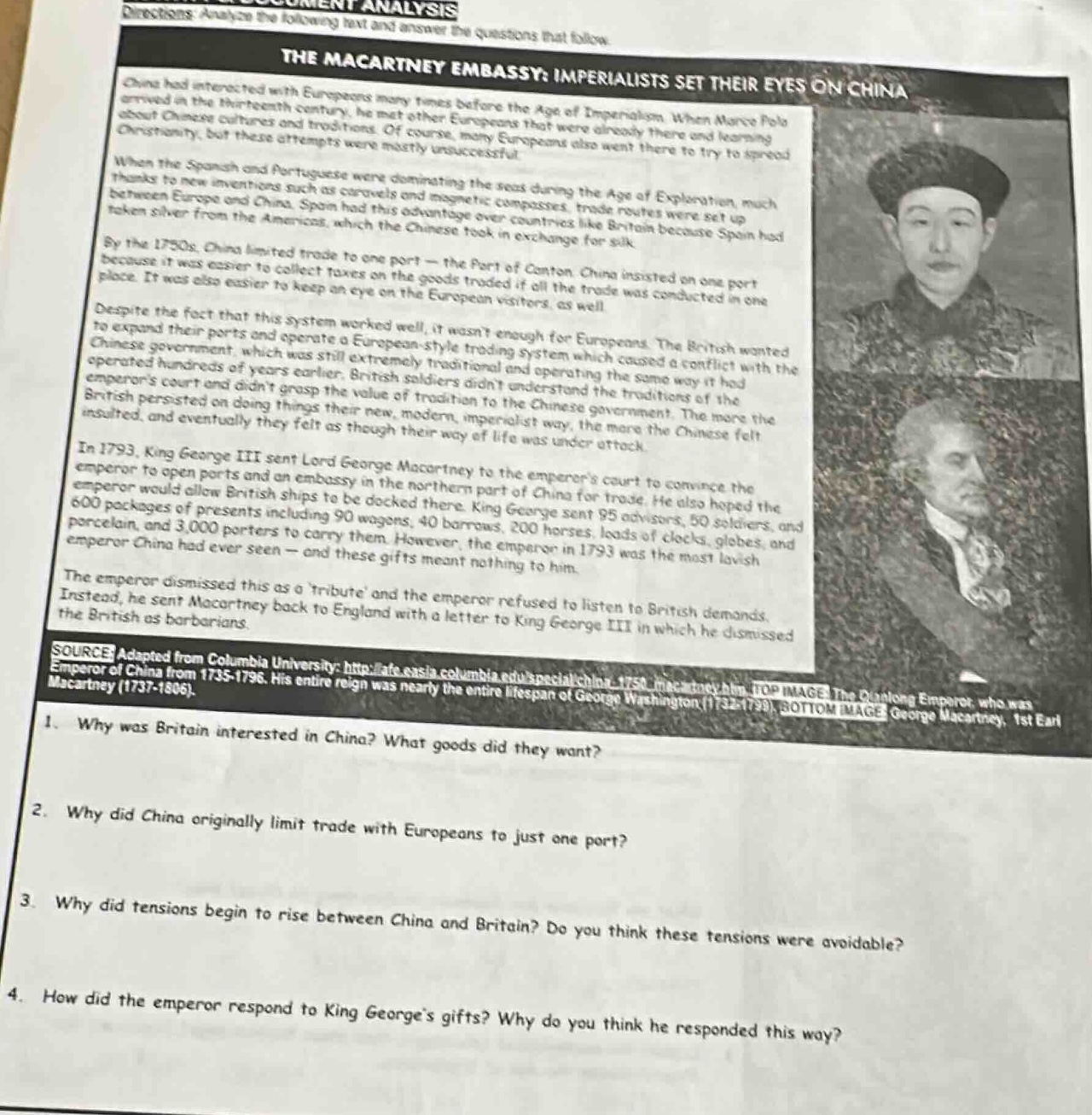 document analysis directions: analyze the following text and answer the…