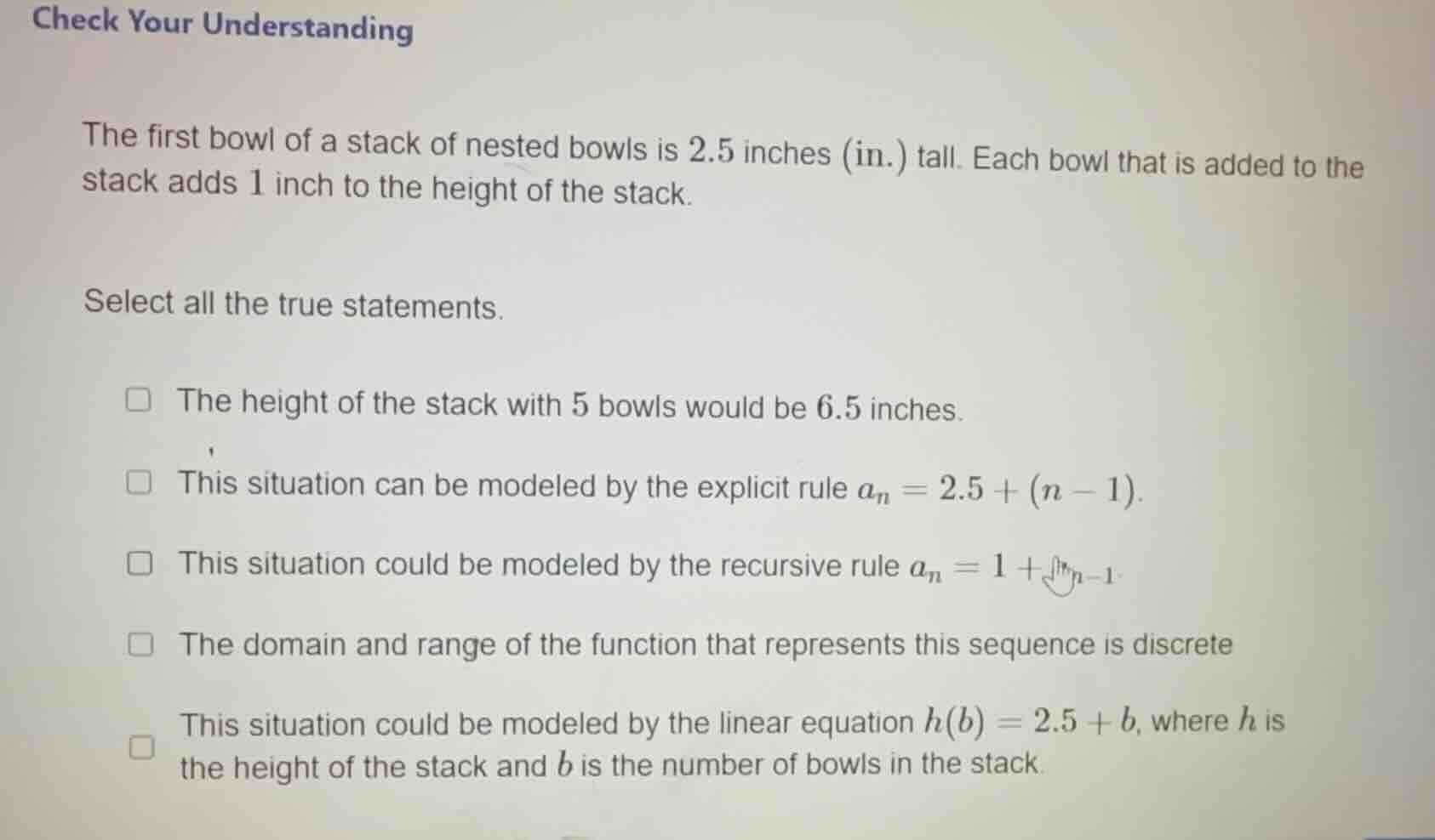 check your understanding the first bowl of a stack of nested bowls is 2…