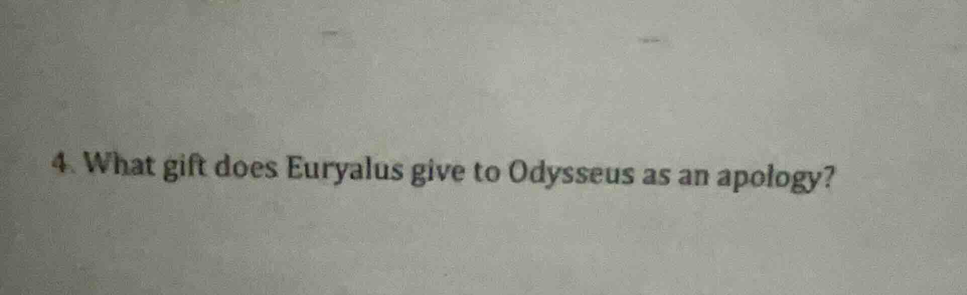 4. what gift does euryalus give to odysseus as an apology?