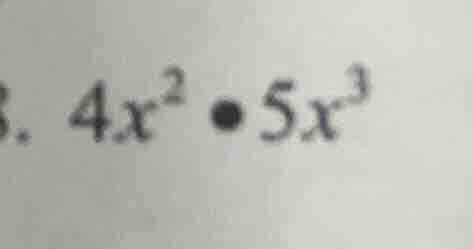 3. $4x^2 \\bullet 5x^3$