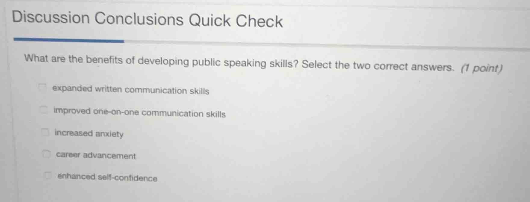 discussion conclusions quick check what are the benefits of developing …