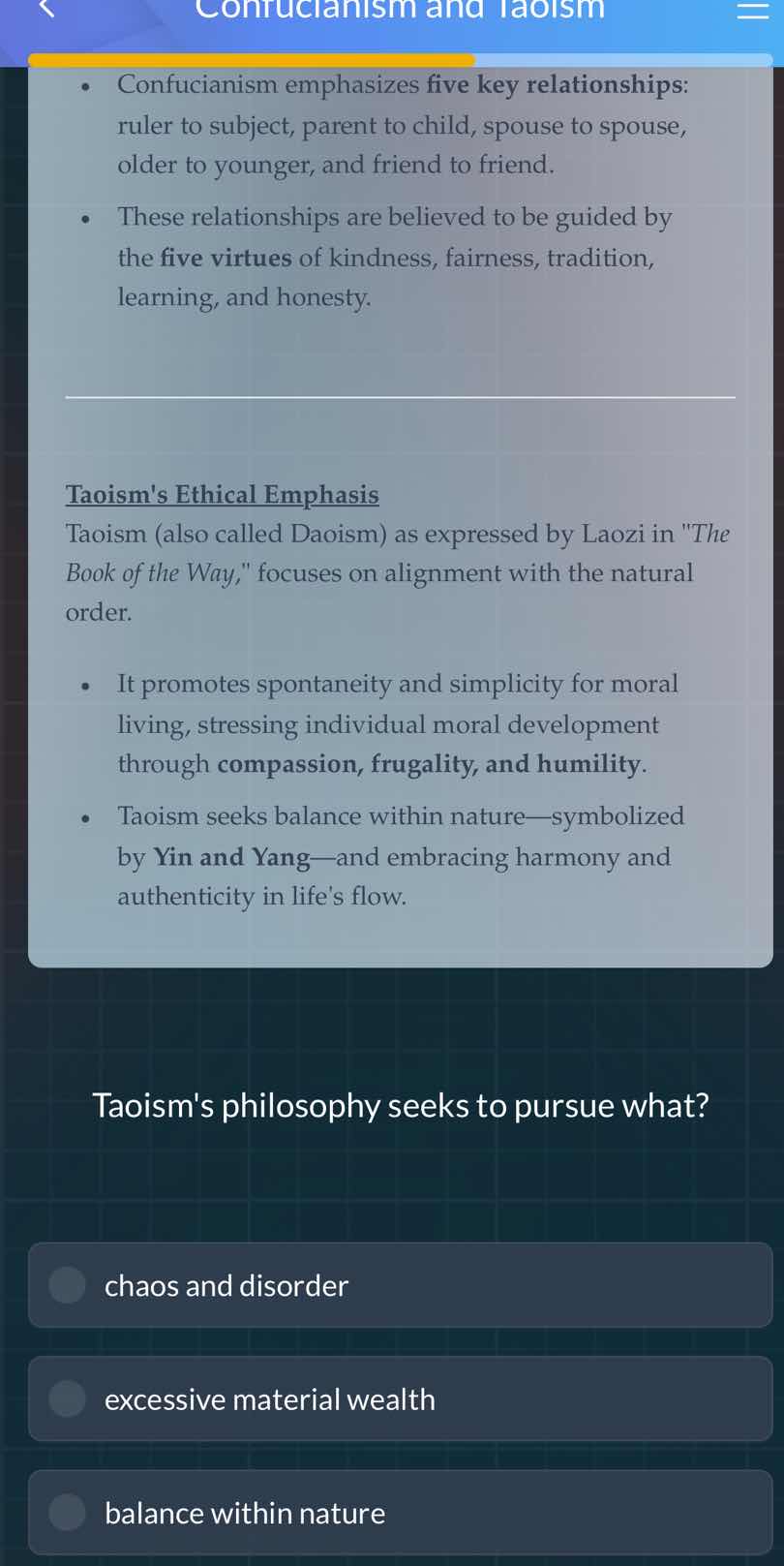 confucianism and taoism - confucianism emphasizes five key relationship…