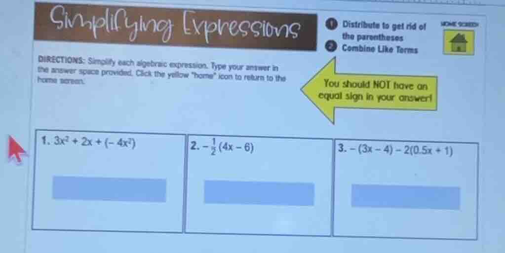 simplifying expressions directions: simplify each algebraic expression.…