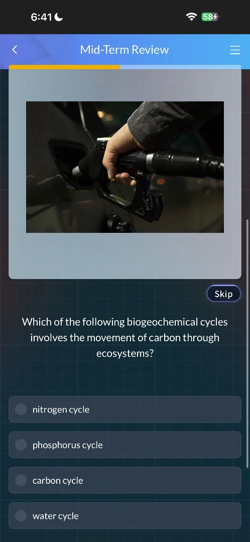 which of the following biogeochemical cycles involves the movement of c…
