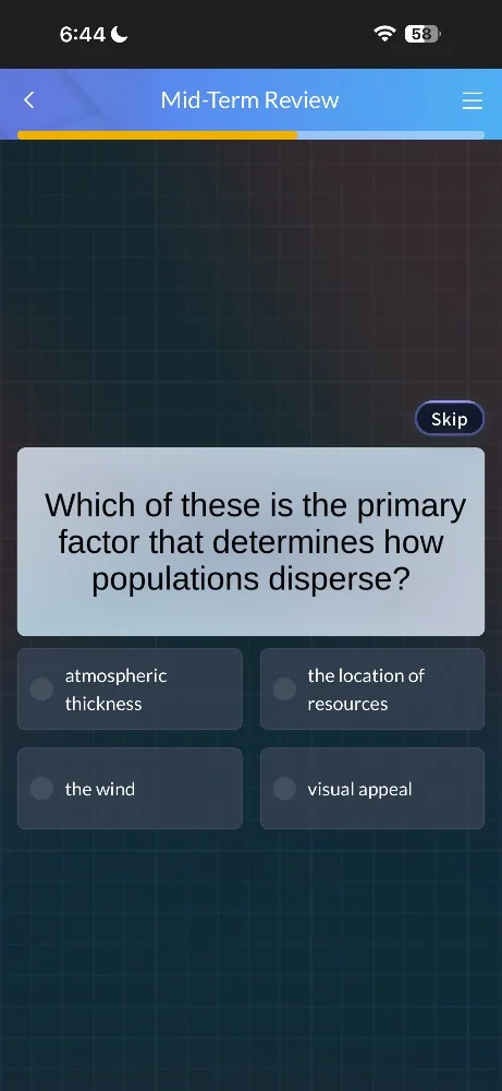 which of these is the primary factor that determines how populations di…