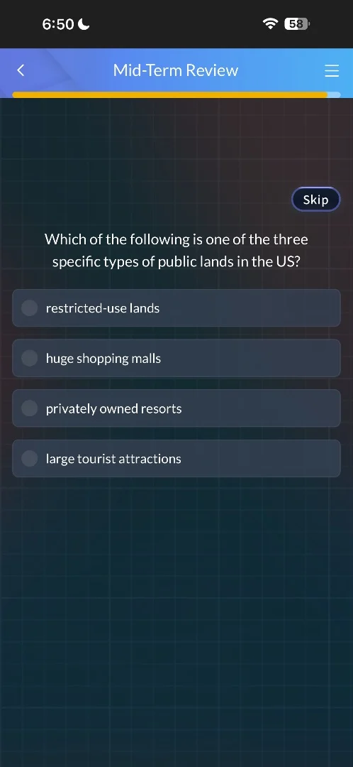 which of the following is one of the three specific types of public lan…