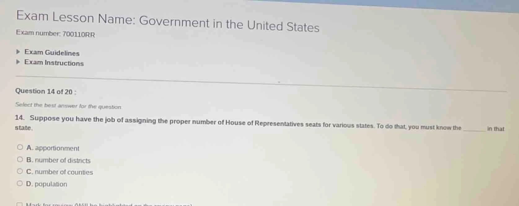 exam lesson name: government in the united states exam number: 700110rr…