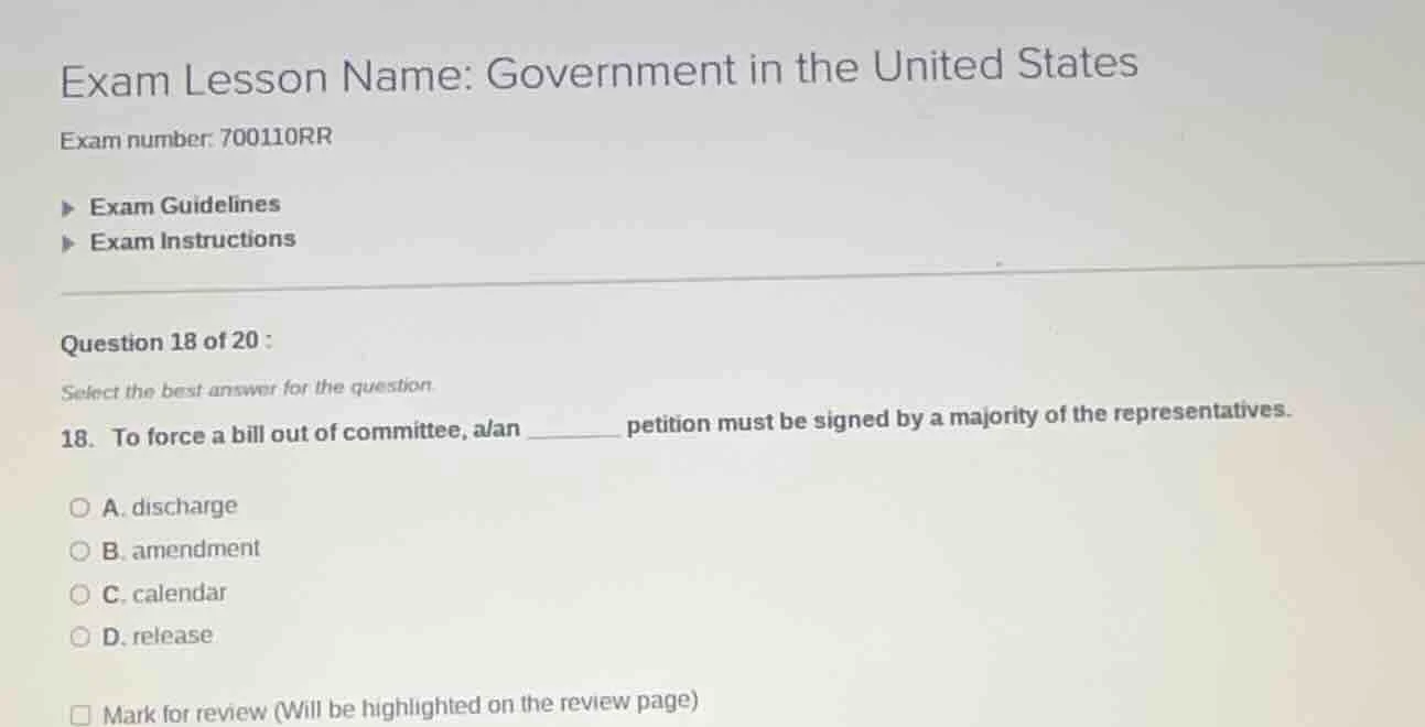 exam lesson name: government in the united states exam number: 700110rr…