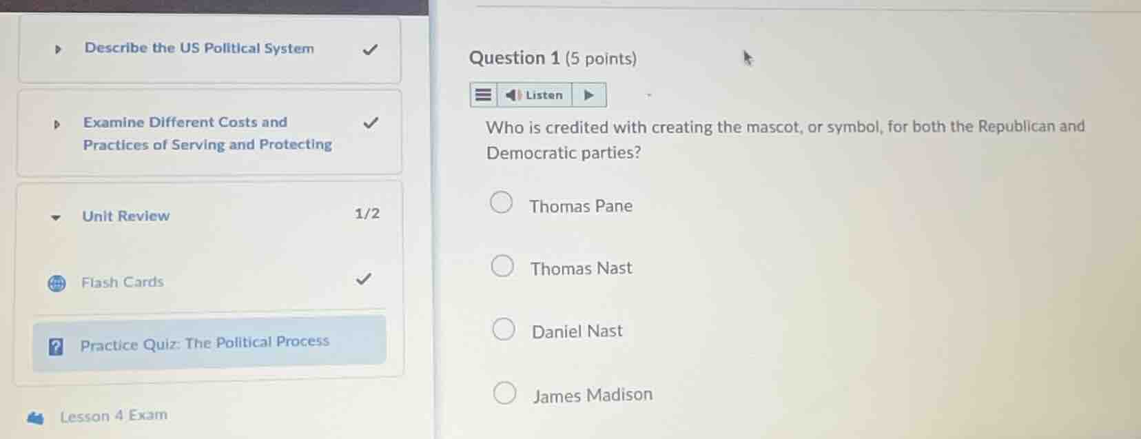 question 1 (5 points) who is credited with creating the mascot, or symb…