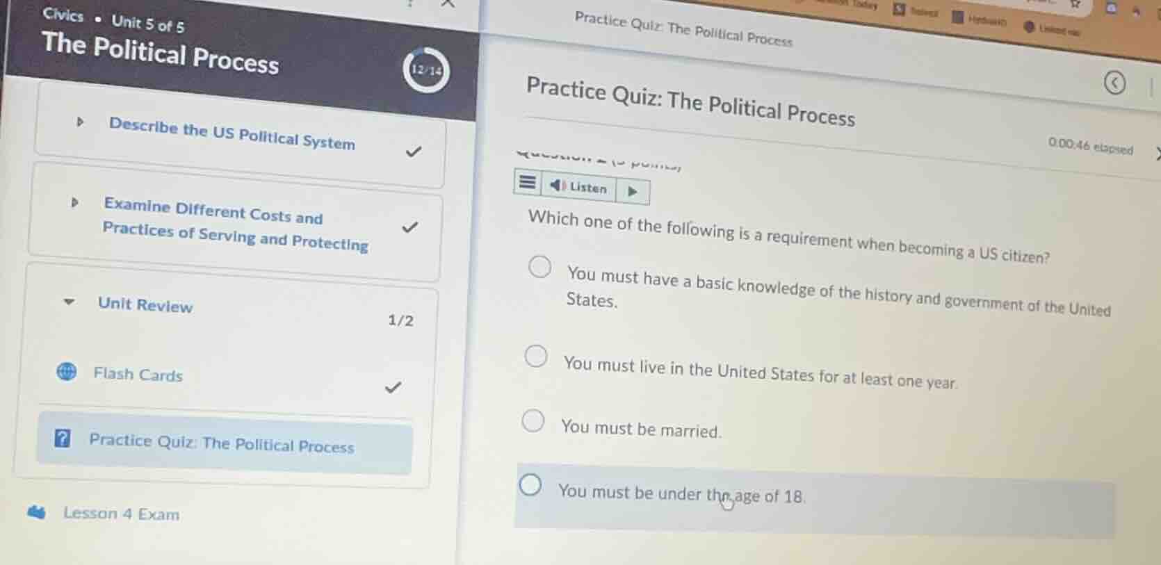 practice quiz: the political process which one of the following is a re…