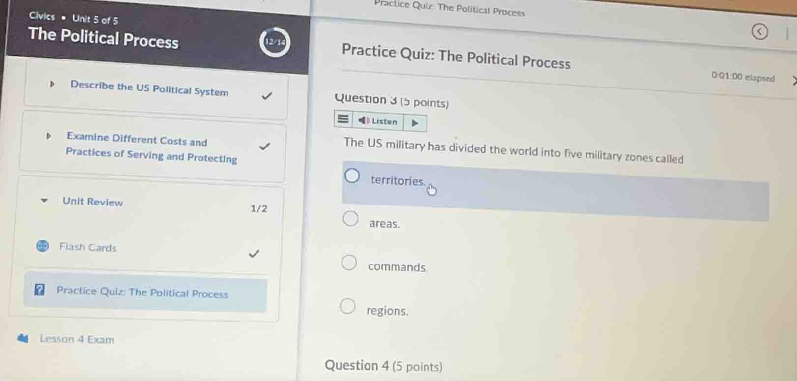 practice quiz: the political process question 3 (5 points) listen the u…