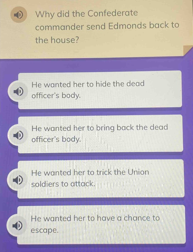 why did the confederate commander send edmonds back to the house? he wa…