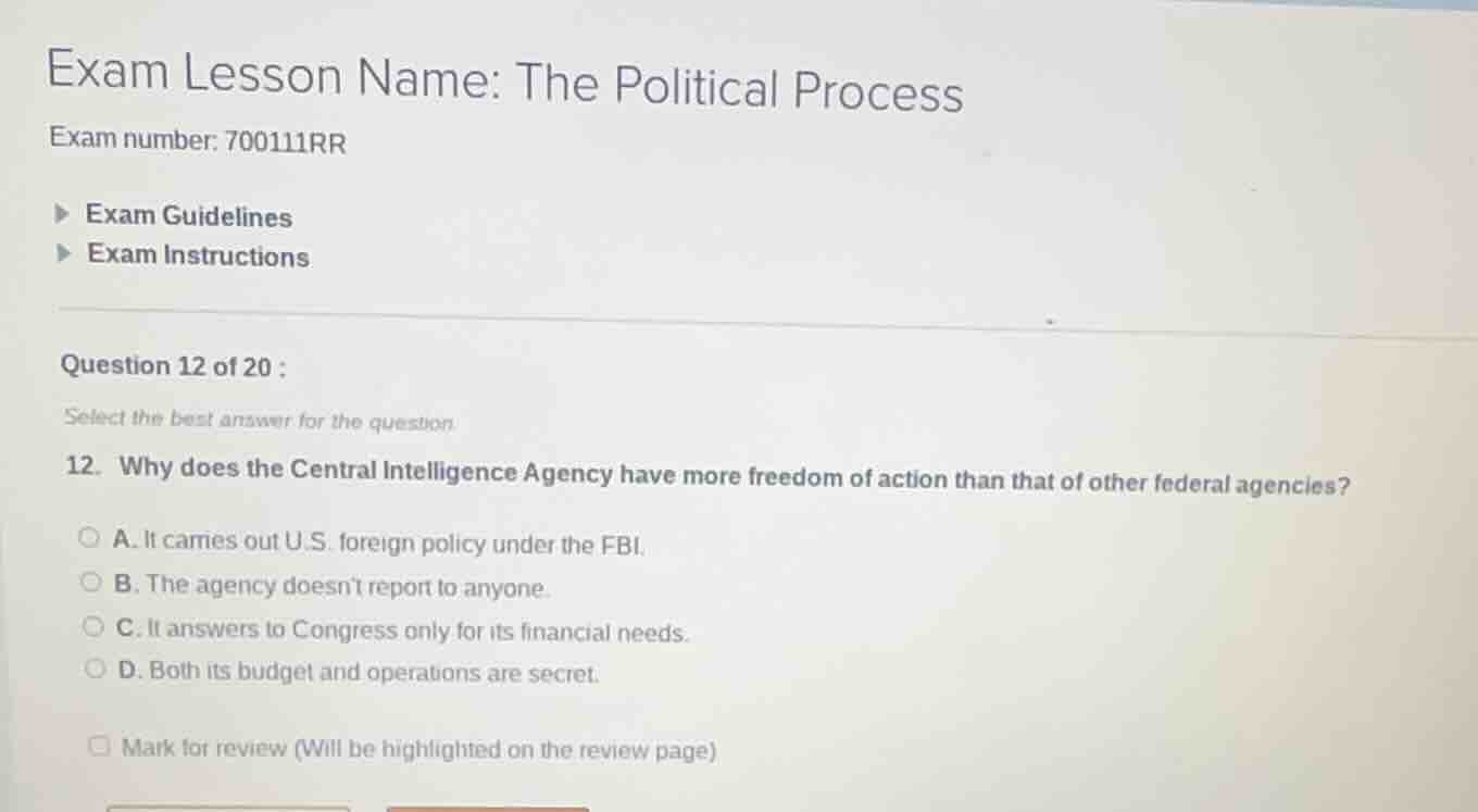 exam lesson name: the political process exam number: 700111rr exam guid…