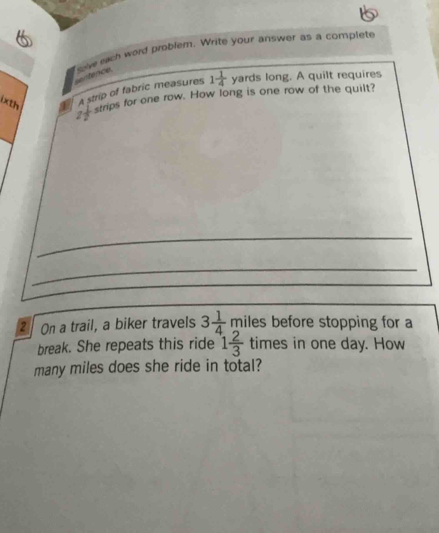 solve each word problem. write your answer as a complete sentence. 1. a…