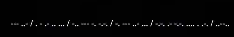 the image contains morse code: --..-/.-.-...../-.---.-..-/.-...-.../--.…