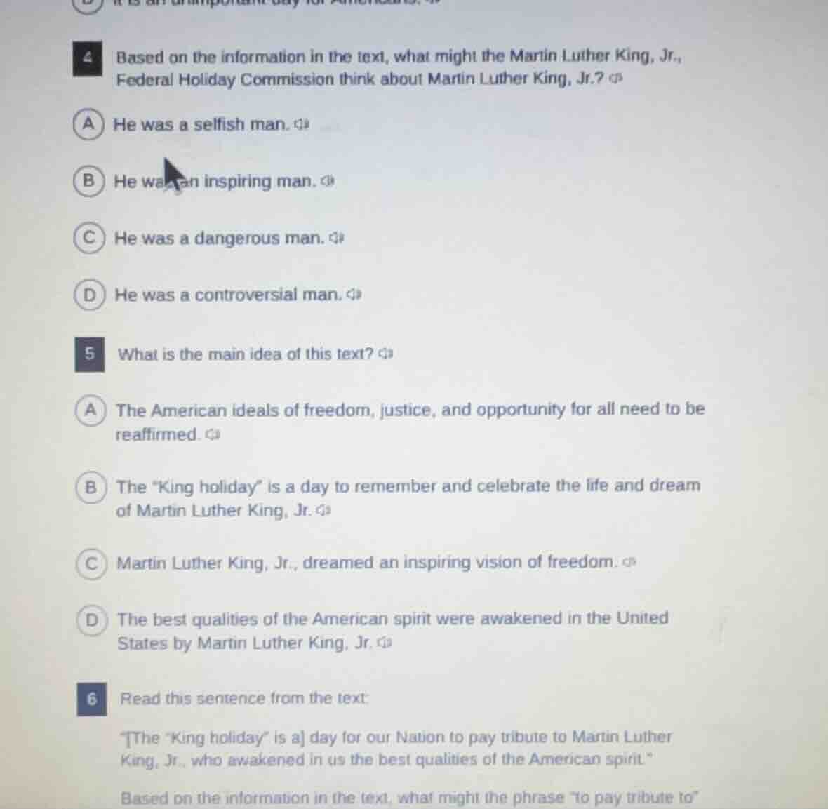 4 based on the information in the text, what might the martin luther ki…