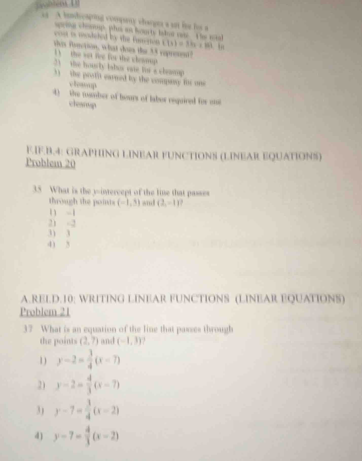 problem 19 34 a landscaping company charges a set fee for a spring clea…