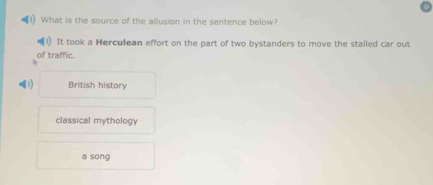 what is the source of the allusion in the sentence below? it took a her…