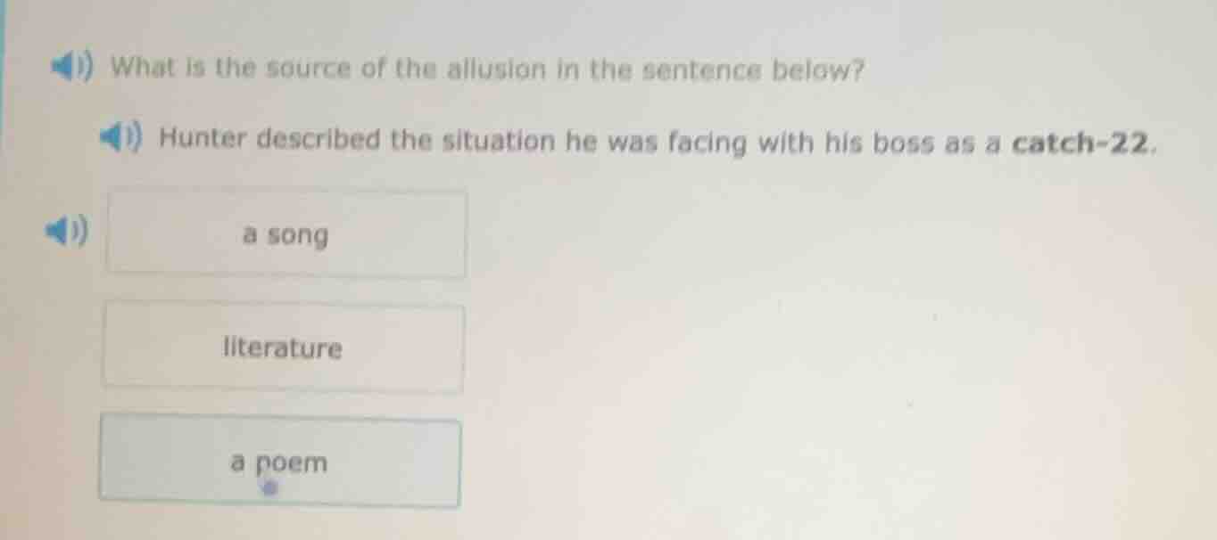 what is the source of the allusion in the sentence below? hunter descri…