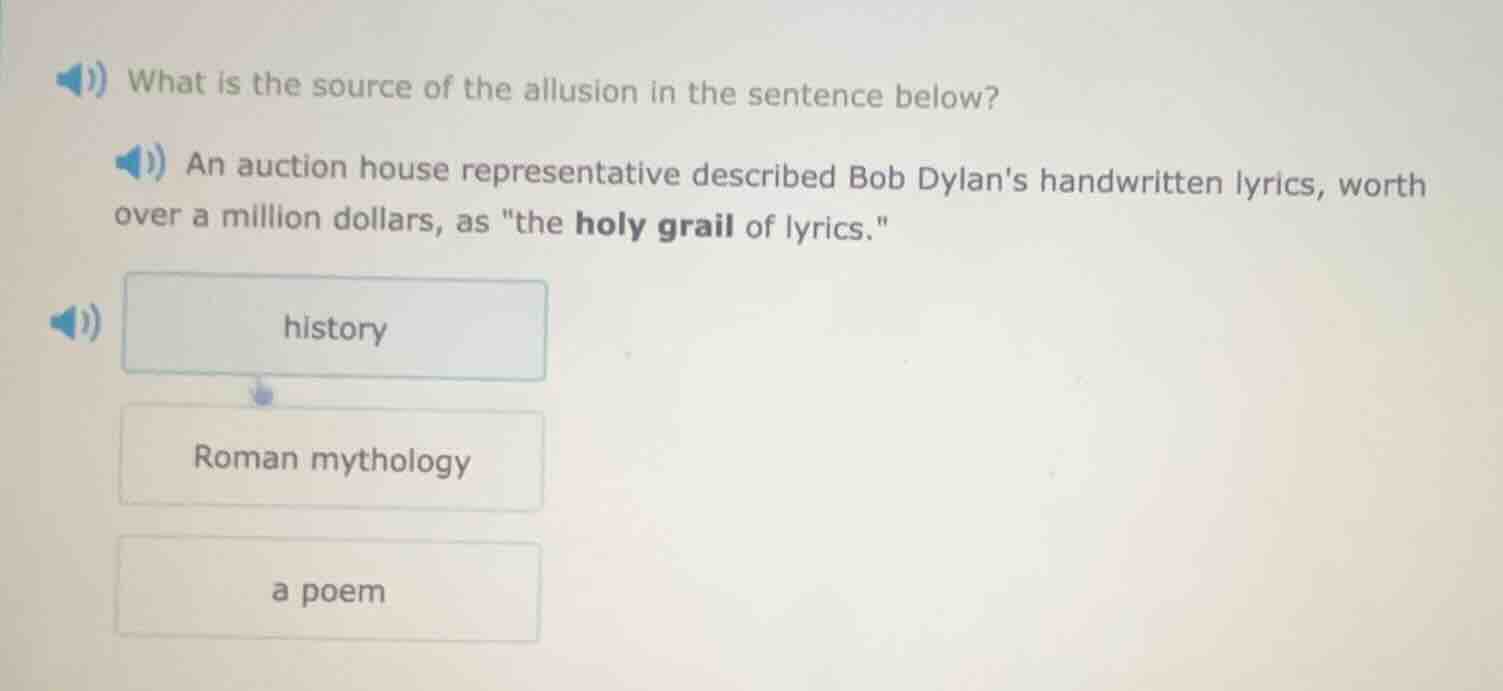 what is the source of the allusion in the sentence below? an auction ho…