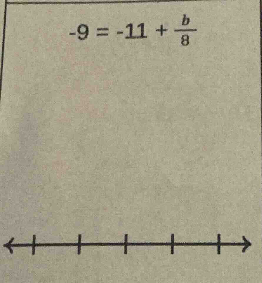 -9 = -11 + \\frac{b}{8}