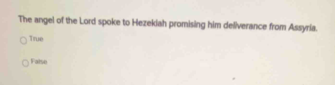 the angel of the lord spoke to hezekiah promising him deliverance from …