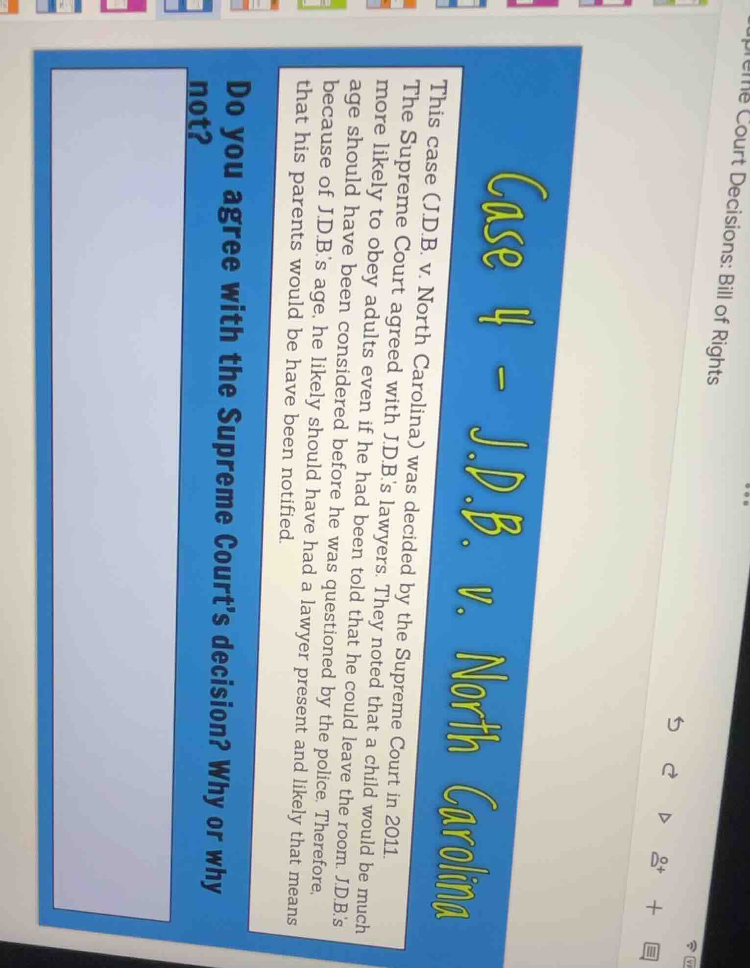 case 4 - j.d.b. v. north carolina this case (j.d.b. v. north carolina) …