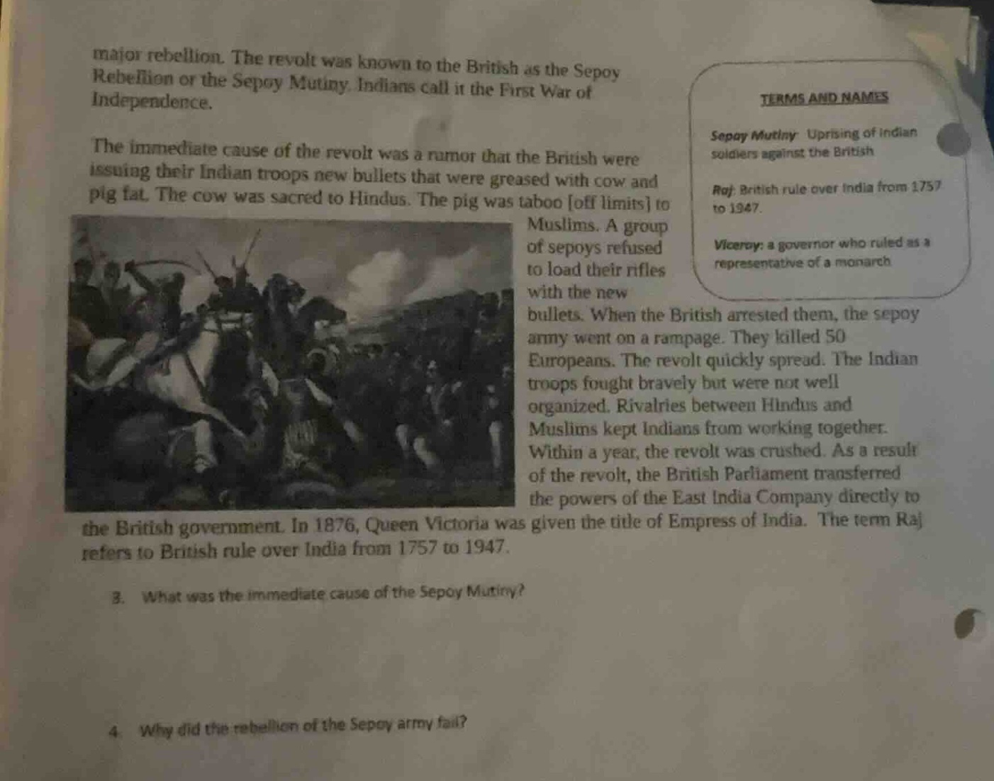 major rebellion. the revolt was known to the british as the sepoy rebel…