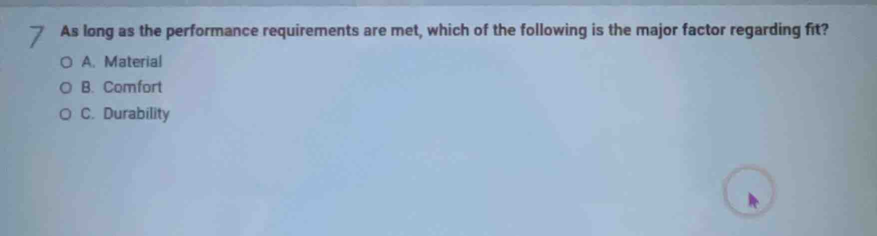 7 as long as the performance requirements are met, which of the followi…