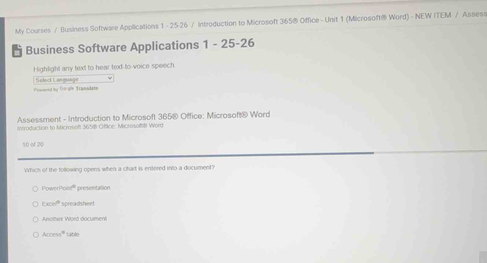 business software applications 1 - 25-26 highlight any text to hear tex…