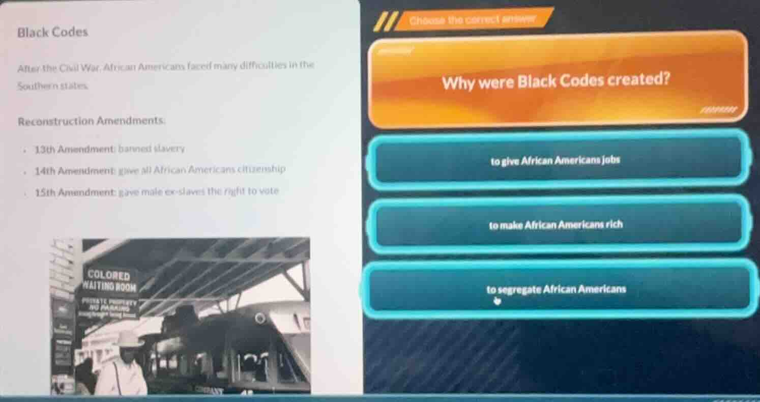 black codes after the civil war, african americans faced many difficult…