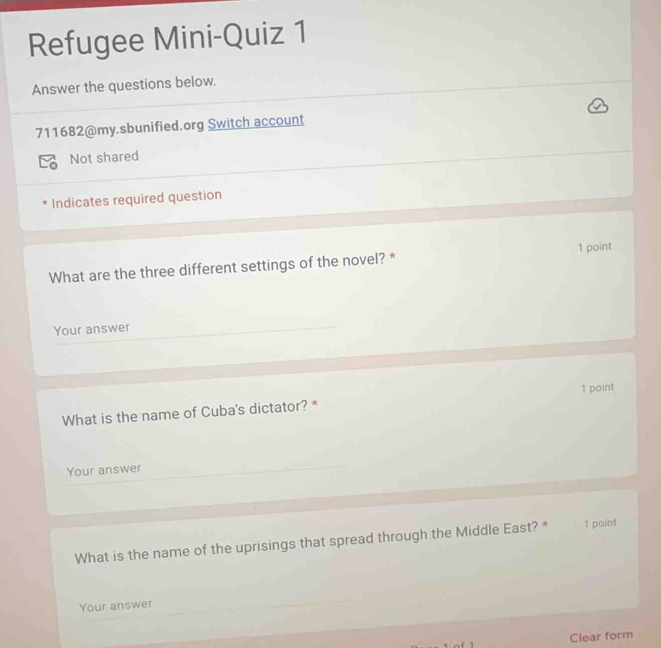 refugee mini-quiz 1 answer the questions below. 711682@my.sbunified.org…