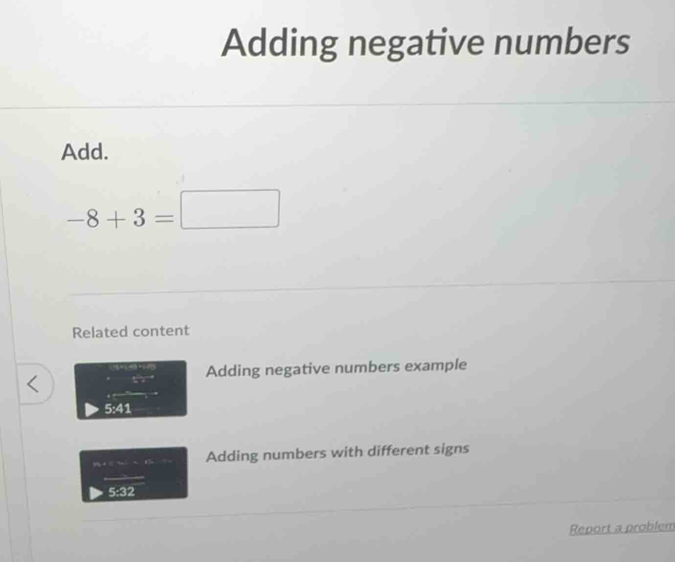 adding negative numbers add. -8 + 3 = related content adding negative n…