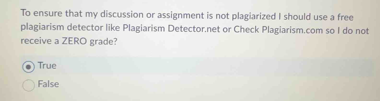to ensure that my discussion or assignment is not plagiarized i should …