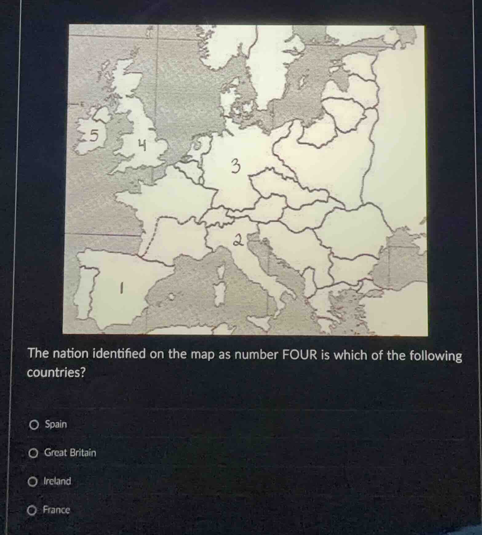 the nation identified on the map as number four is which of the followi…